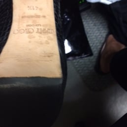 They slapped some uggly BLACK rubber soles on my CREAM Jimmy Choo sandals. They slapped some uggly BLACK rubber soles on my CREAM Jimmy Choo sandals.