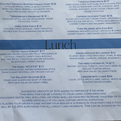 Menu photo 3 Avino's Italian Table Bellport, NY