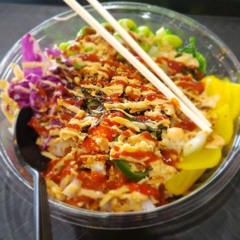 Poketastic - Small bowl w/ spicy Salmon and tuna + my favorite add ins - Poke Near Me - Chesapeake, Virginia Poketastic - Small bowl w/ spicy Salmon and tuna + my favorite add ins - Poke Near Me - Chesapeake, Virginia