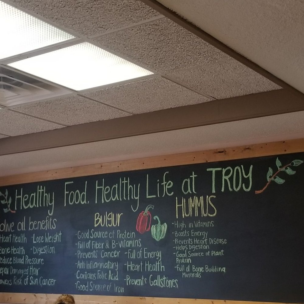 Troy Grille - Decor on the back wall. Nice little tips! - Mediterranean Near Me - Kent, Ohio Troy Grille - Decor on the back wall. Nice little tips! - Mediterranean Near Me - Kent, Ohio