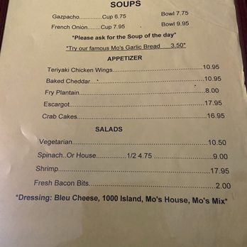 Mo's Restaurant - Menu - Haitian Near Me - Key West, Florida