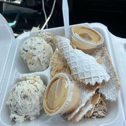 Over The Top - Oatmeal cookie craving ice cream nachos with peanut butter dip