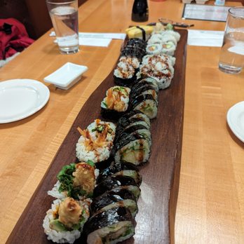 Hama Sushi - tamago, unagi, salmon avocado, sweetpotato, tiger rool - Sushi Bars Near Me - Herndon, Virginia Hama Sushi - tamago, unagi, salmon avocado, sweetpotato, tiger rool - Sushi Bars Near Me - Herndon, Virginia