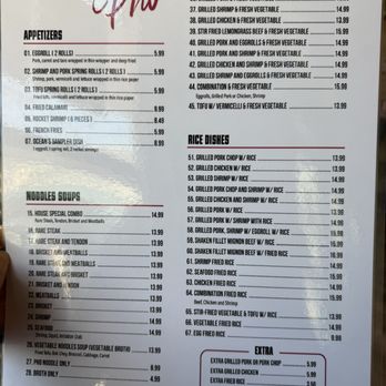 Pho Ocean Garden - Menu. Front. - Vietnamese Near Me - Oceanside, California Pho Ocean Garden - Menu. Front. - Vietnamese Near Me - Oceanside, California