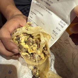 Steak and egg burrito Steak and egg burrito