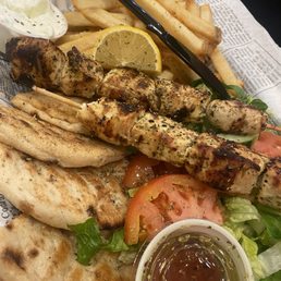Chicken skewer platter Chicken skewer platter