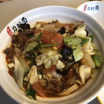 Knife Cut Noodles - a bowl of noodles with meat and vegetables - Noodles Near Me - Markham, Ontario Knife Cut Noodles - a bowl of noodles with meat and vegetables - Noodles Near Me - Markham, Ontario