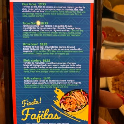 Menu photo 4 3 Amigos Montreal, QC Menu photo 4 3 Amigos Montreal, QC