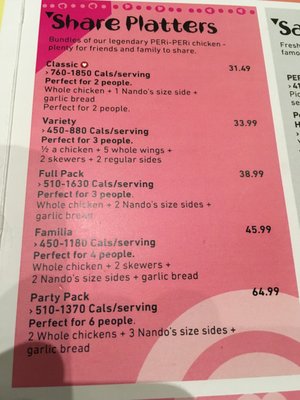 Menu photo 1 Nando's Peri-Peri Calgary, AB