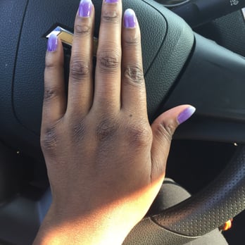 Nail Bliss & Spa - Ombre nails... Purple love - Nail Salons Near Me - Bridgeview, Illinois