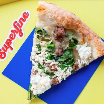 Superfine Pizza - Slice of sausage and broccoli raab - Pizza Near Me - Los Angeles, California Superfine Pizza - Slice of sausage and broccoli raab - Pizza Near Me - Los Angeles, California