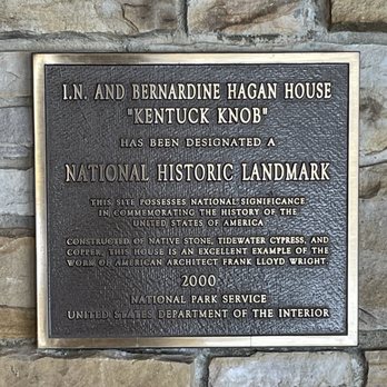 Kentuck Knob - Official NHL Plaque at Kentuck Knob - Venues & Event Spaces Near Me - Chalk Hill, Pennsylvania