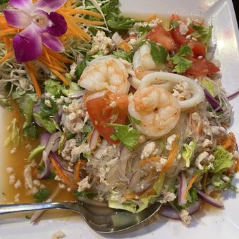 Thai Thai Restaurant - Vermicelli GLASS NOODLE SALAD (Yam Woon Sen) - Thai Near Me - San Marcos, California Thai Thai Restaurant - Vermicelli GLASS NOODLE SALAD (Yam Woon Sen) - Thai Near Me - San Marcos, California