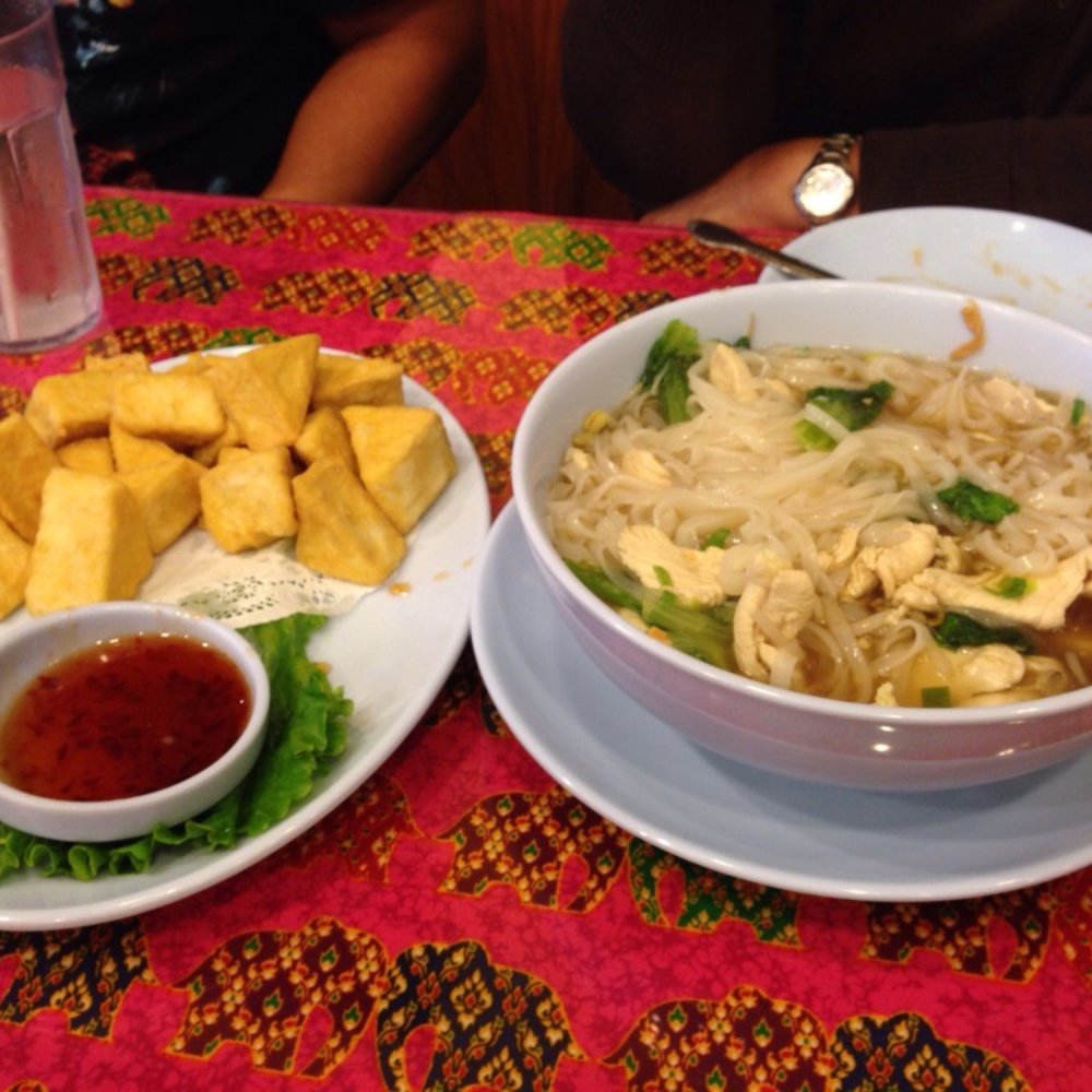 Ontar Thai Restaurant - Fried Tofu and chicken noodle soup - Thai Near Me - Ontario, California Ontar Thai Restaurant - Fried Tofu and chicken noodle soup - Thai Near Me - Ontario, California
