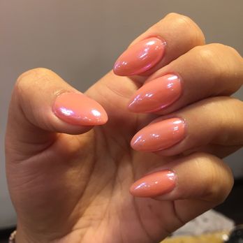 Mom's Beauty Nails - Peach chrome - Nail Salons Near Me - Brooklyn, New York Mom's Beauty Nails - Peach chrome - Nail Salons Near Me - Brooklyn, New York