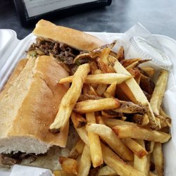 Sandwich Station - Wednesday special: cheese steak, fries and fountain drink