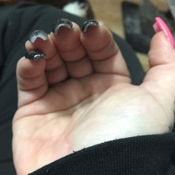 Nail Candy - My horrible v shaped nails done by Stephanie at nailcandy - Nail Salons Near Me - Chico, California