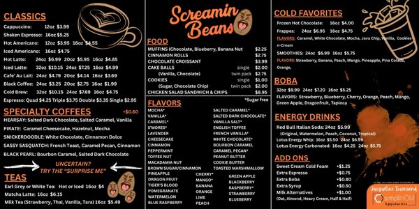 Menu photo 2 Screamin Beans Coffee Stanton, KY