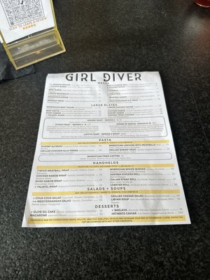 Menu photo 2 Girl Diver Atlanta, GA