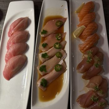 Makoto Sushi - Yellowtail Sashimi, yellowtail, salmon, albacore nigiri - Japanese Near Me - Encino, California Makoto Sushi - Yellowtail Sashimi, yellowtail, salmon, albacore nigiri - Japanese Near Me - Encino, California