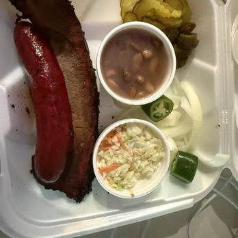 KD's Bar-B-Q - 2 meat combo. - Barbeque Near Me - Midland, Texas