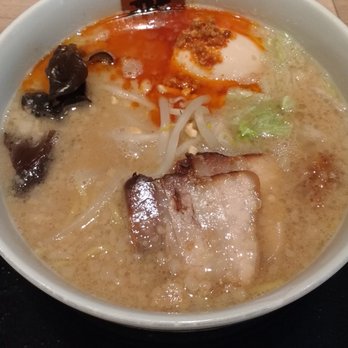Ramen Tatsunoya - Spicy Miso Tonkotsu Ramen. I couldn't drink the soup due to too many tangible pieces of fat. - Ramen Near Me - Pasadena, California Ramen Tatsunoya - Spicy Miso Tonkotsu Ramen. I couldn't drink the soup due to too many tangible pieces of fat. - Ramen Near Me - Pasadena, California