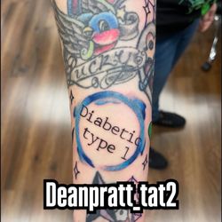 From The Heart Tattoo - Diabetic awareness tattoo done by Dean pratt