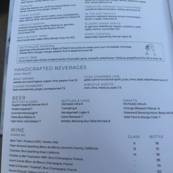 Boca - Cocktail menu - New American Near Me - Lake Mary, Florida Boca - Cocktail menu - New American Near Me - Lake Mary, Florida