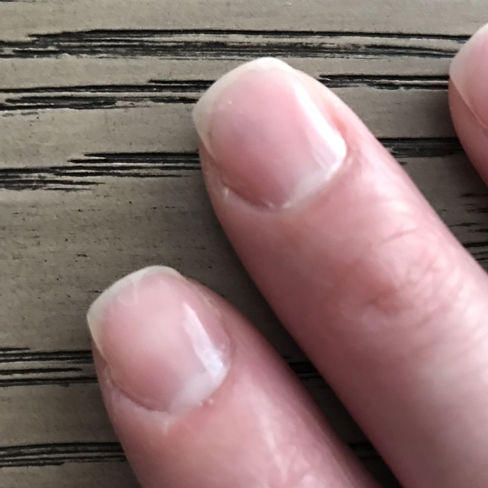 This was done 3 hours ago. The nail polish is already peeling...