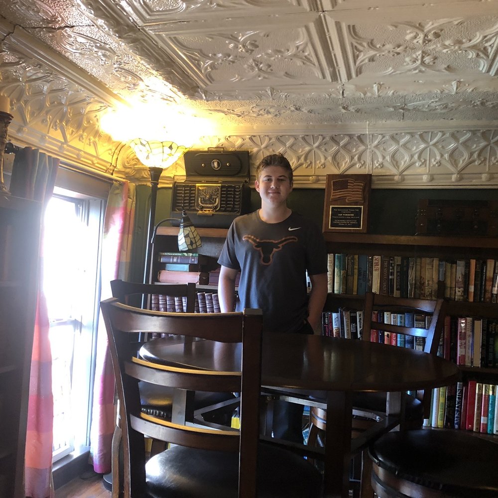 Hotel Garza Bed & Breakfast - In the library. - Bed & Breakfast Near Me - Post, Texas