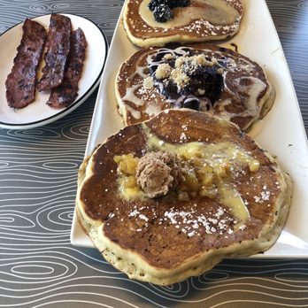 Hatch - Flight of pancakes  Pineapple Upside Down  Blueberry  Lemon Zest - Breakfast & Brunch Near Me - Huntington, New York