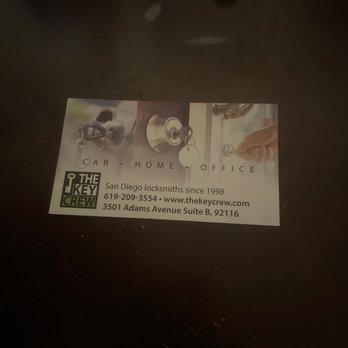 The Key Crew - Their business card - Keys & Locksmiths Near Me - San Diego, California