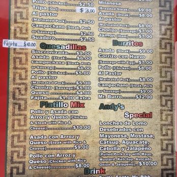 Tacos Don Andy - Menu - Food Trucks Near Me - Vestavia Hills, Alabama Tacos Don Andy - Menu - Food Trucks Near Me - Vestavia Hills, Alabama