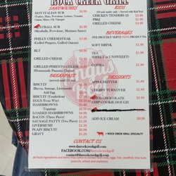 Rock Creek Grill - Menu Side 2