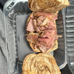 Simple pastrami on rye. Simple pastrami on rye.