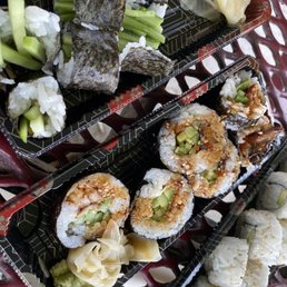 Cucumber roll needed to be rolled tighter.