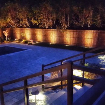 Concept 72 - a pool and deck at night - Landscaping Near Me Concept 72 - a pool and deck at night - Landscaping Near Me