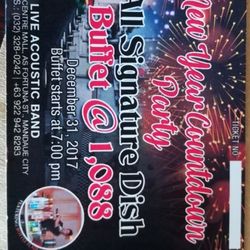 John Michaels Travelers Restobar - New years countdown hurry now tickets are available now at 1088 peso