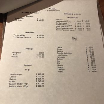Rokai - Menu - Japanese Near Me - Ciudad de México, DIF Rokai - Menu - Japanese Near Me - Ciudad de México, DIF