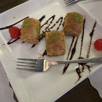 Caspian Restaurant - Baklava - Mr. Falafel is way better! They said made fresh daily, but it seemed old/stale - Mediterranean Near Me - Mountain View, California Caspian Restaurant - Baklava - Mr. Falafel is way better! They said made fresh daily, but it seemed old/stale - Mediterranean Near Me - Mountain View, California