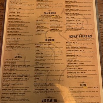 The Elephant Trail - Dinner Menu - Thai Near Me - Avon, Connecticut