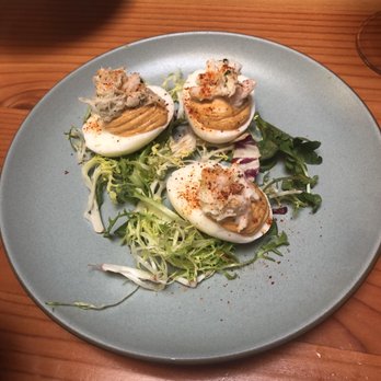 Lion and Owl - Deviled eggs with seafood - Breakfast & Brunch Near Me - Eugene, Oregon