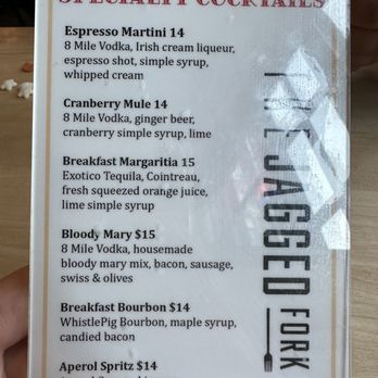 The Jagged Fork - Cocktail menu - Breakfast & Brunch Near Me - Ann Arbor, Michigan The Jagged Fork - Cocktail menu - Breakfast & Brunch Near Me - Ann Arbor, Michigan