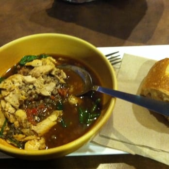 Panera Bread - Lentil broth with chicken, or you can have egg, really good! - Sandwiches Near Me - Papillion, Nebraska