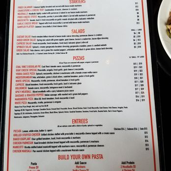 Coal Vines - Food menu - Pizza Near Me - Southlake, Texas Coal Vines - Food menu - Pizza Near Me - Southlake, Texas