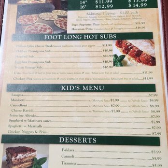 Pap’s Italian Grill - Pizza Near Me - Lakehills, Texas