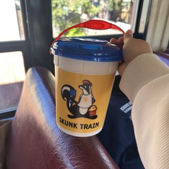 Skunk Train - Refillable popcorn - Trains Near Me - Willits, California