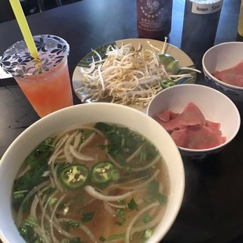 Tbreak Pho & Boba - Look at the quality of ingredients! Bean sprouts SNAP in your mouth, ask for some cilantro and they bring you a whole tray freshly cut! - Vietnamese Near Me - Warner Robins, Georgia