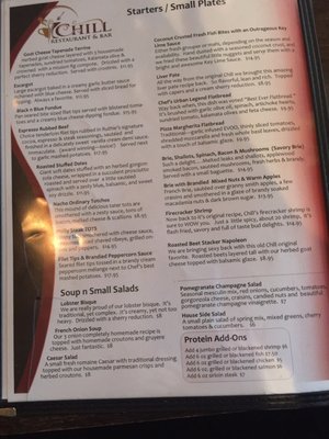 Menu photo 7 Chill Restaurant & Bar Saint Pete Beach, FL