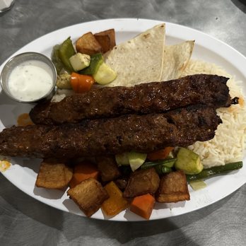 Zizi's Cafe - Adana Kebab Platter - Mediterranean Near Me - Chicago, Illinois